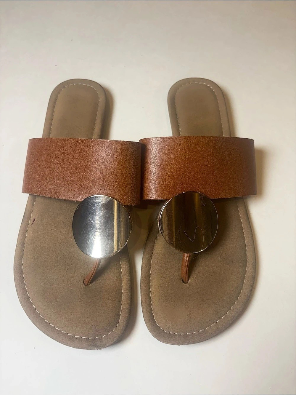 Brown Slide Sandals